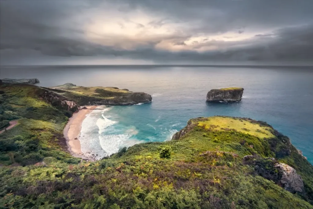 Las mejores playas de Llanes. Foto desde el mirador de la Boriza