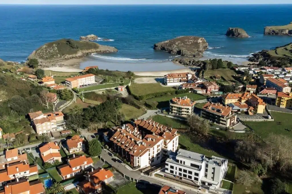 Imagen aérea de la playa de Barro.