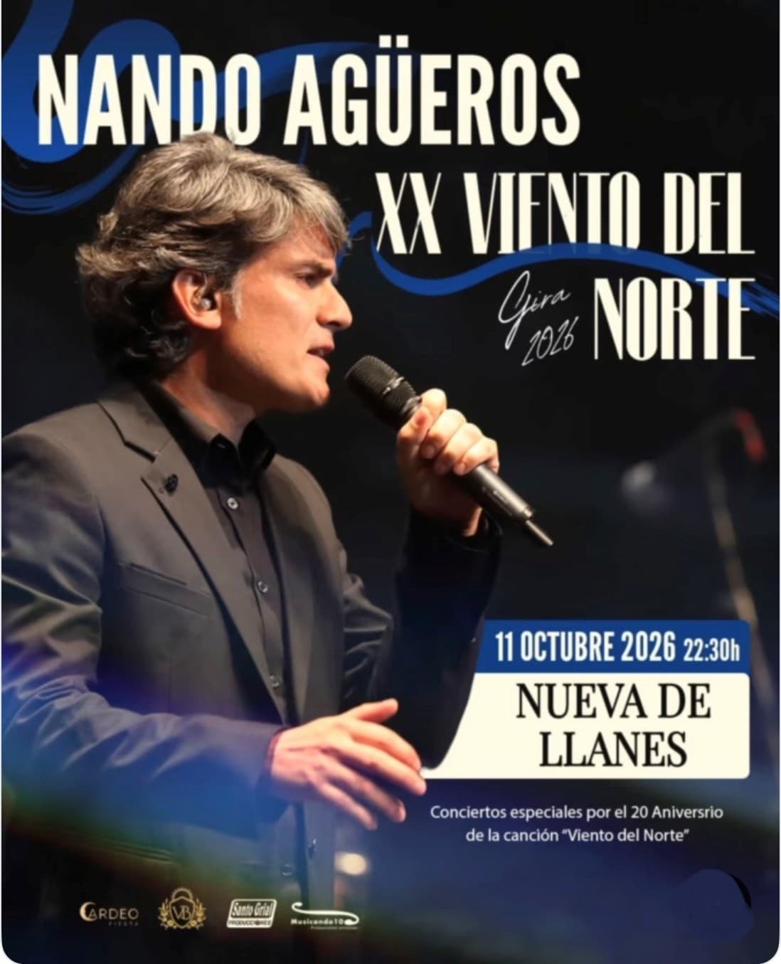 Concierto de Nando Agüeros en Nueva de Llanes el 11 de octubre de 2026
