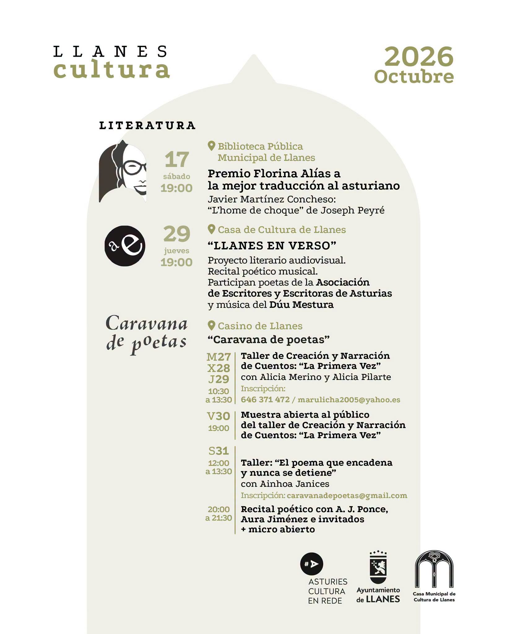 Taller y recital poético en el Casino de Llanes