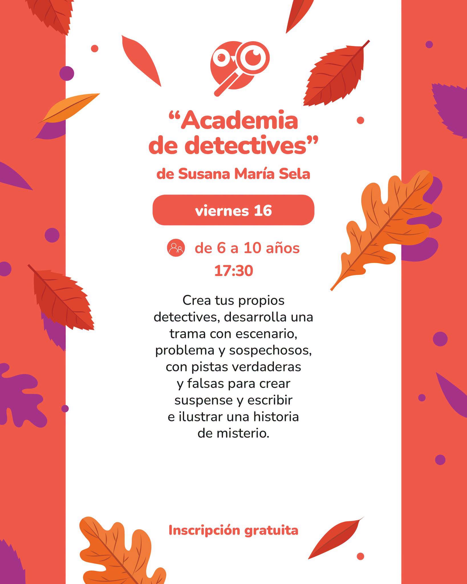 Taller infantil Academia de detectives en Llanes