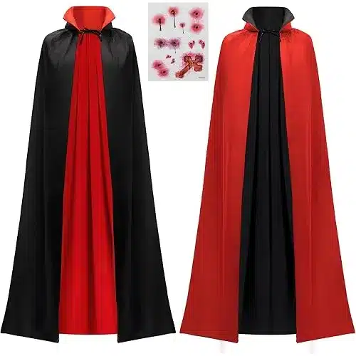 Capa de vampiro reversible para adulto y niño