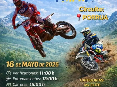 Cartel oficial del I Motocross Porrúa