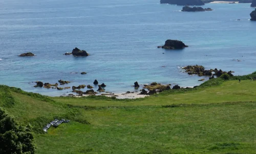 Imagen de la PLaya del Valle desde el sendero que lleva a la Playa de Torimbia