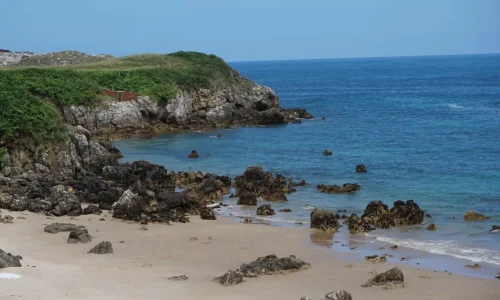 Imagen de la Playa del Valle en marea baja.