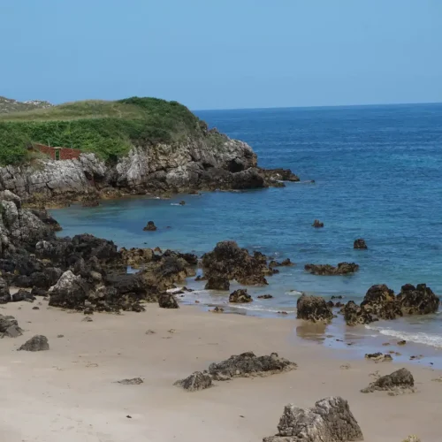 Imagen de la Playa del Valle en marea baja.