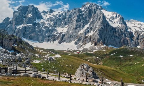 Imagen del Parque Natural de los Picos de Europa durante el invierno