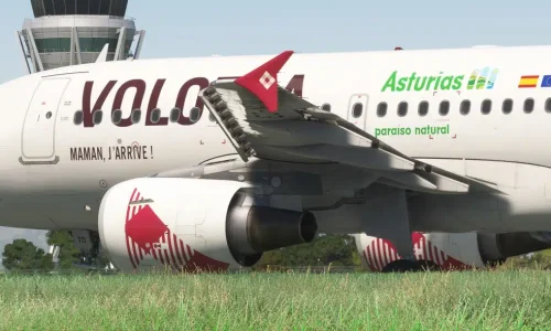 Imagen de un Airbus A319 de Volotea.