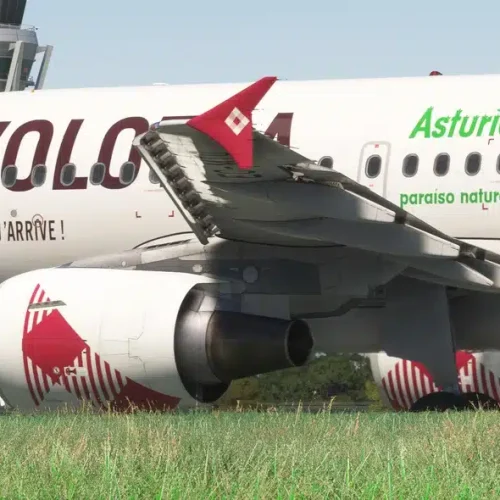 Imagen de un Airbus A319 de Volotea.
