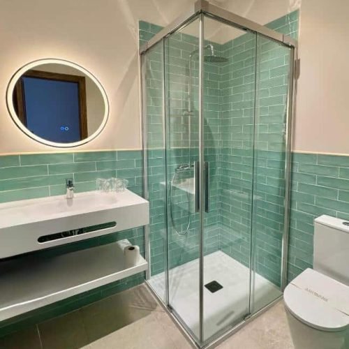 Imagen del baño del Hotel Rural El Texeu