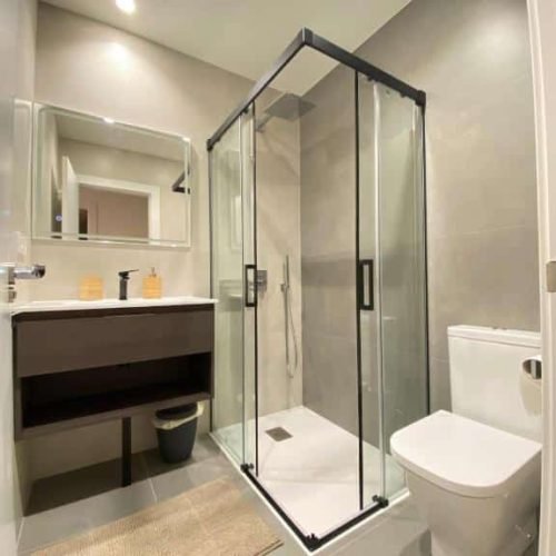 Baño de una de las habitaciones de La Casa de Hierba