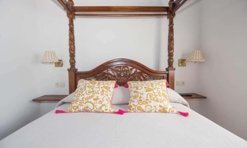 Cama de una habitación de la villa el tinganon