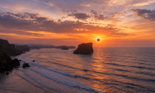 Dónde ver el eclipse solar en Llanes