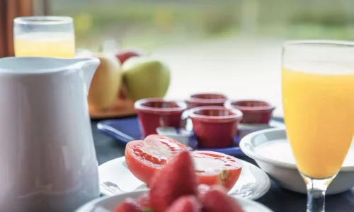Buffet del desayuno del Hotel Puerta del Oriente