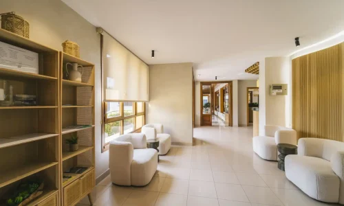 Imagen del hall del Hotel Miracielos