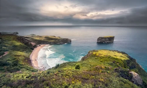 Las mejores playas de Llanes. Foto desde el mirador de la Boriza