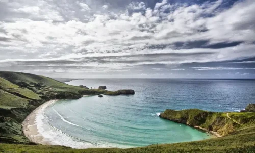 Imagen de la playa de Torimbia desde su mirador.