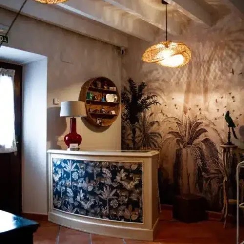 Recepción del hotel La Casona de Nueva