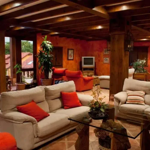 Salón comun del Hotel Rural La Lluriga