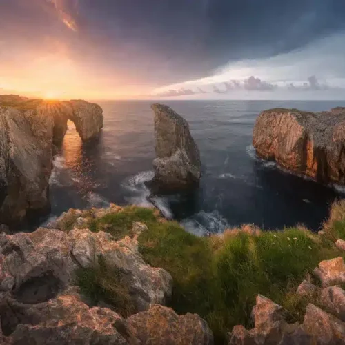 Imagen de las vistas obtenidas desde las etapas de la Senda Costera de Llanes.