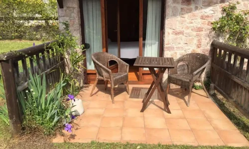 Terraza de una habitación del Hotel Morán Playa