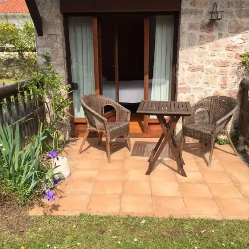 Terraza de una habitación del Hotel Morán Playa