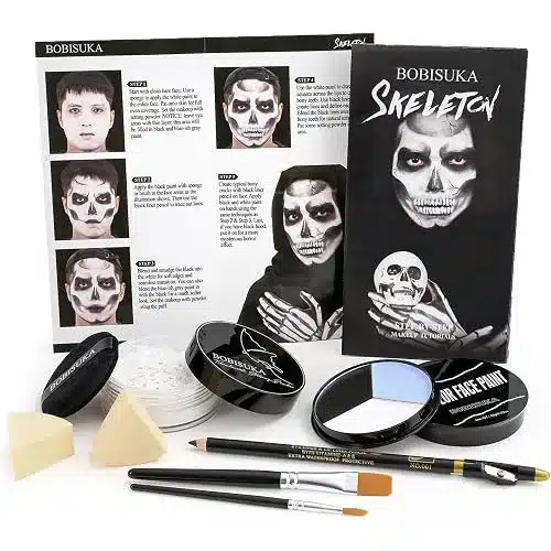 Kit de maquillaje de esqueleto para Halloween