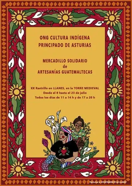 Mercadillo solidario de artesanías guatemaltecas en Llanes